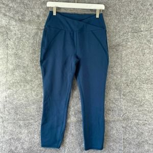 Betabrand Lotus Leggings Small Petite Blue High Rise Ponte Knit Skinny